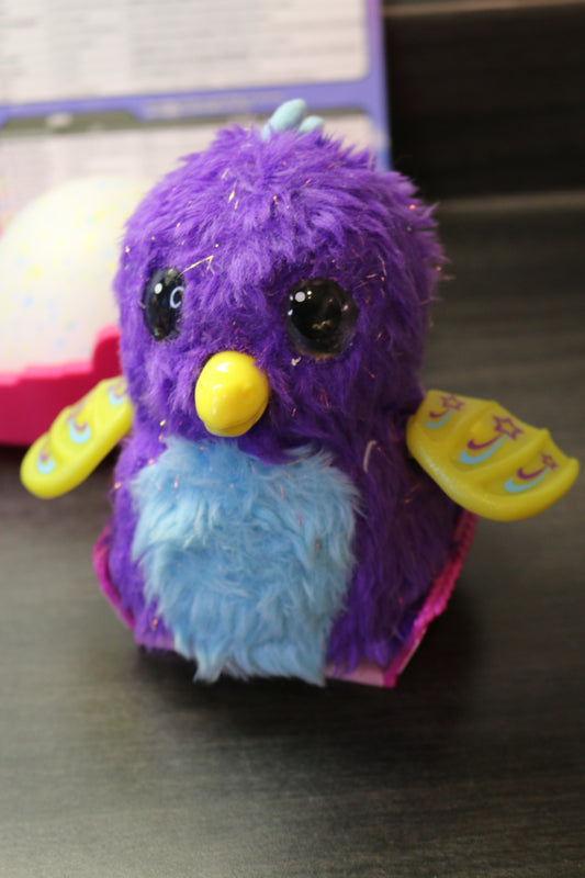 Spin Master Hatchimals 5” Draggle Dragon Interactive Toy Hatched Purple Blue
