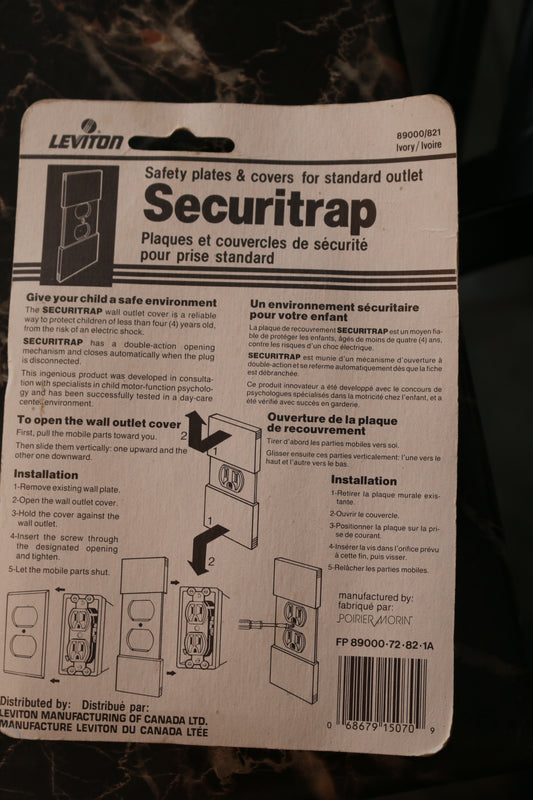 leviton Securitrap safety plATES Socket protection Safety cover White 89000-w