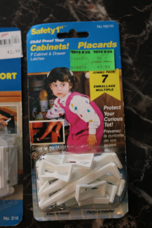 VTG Lot 3 spring latch kid safety 1st Cabinets & drawer Cupboard latches packs