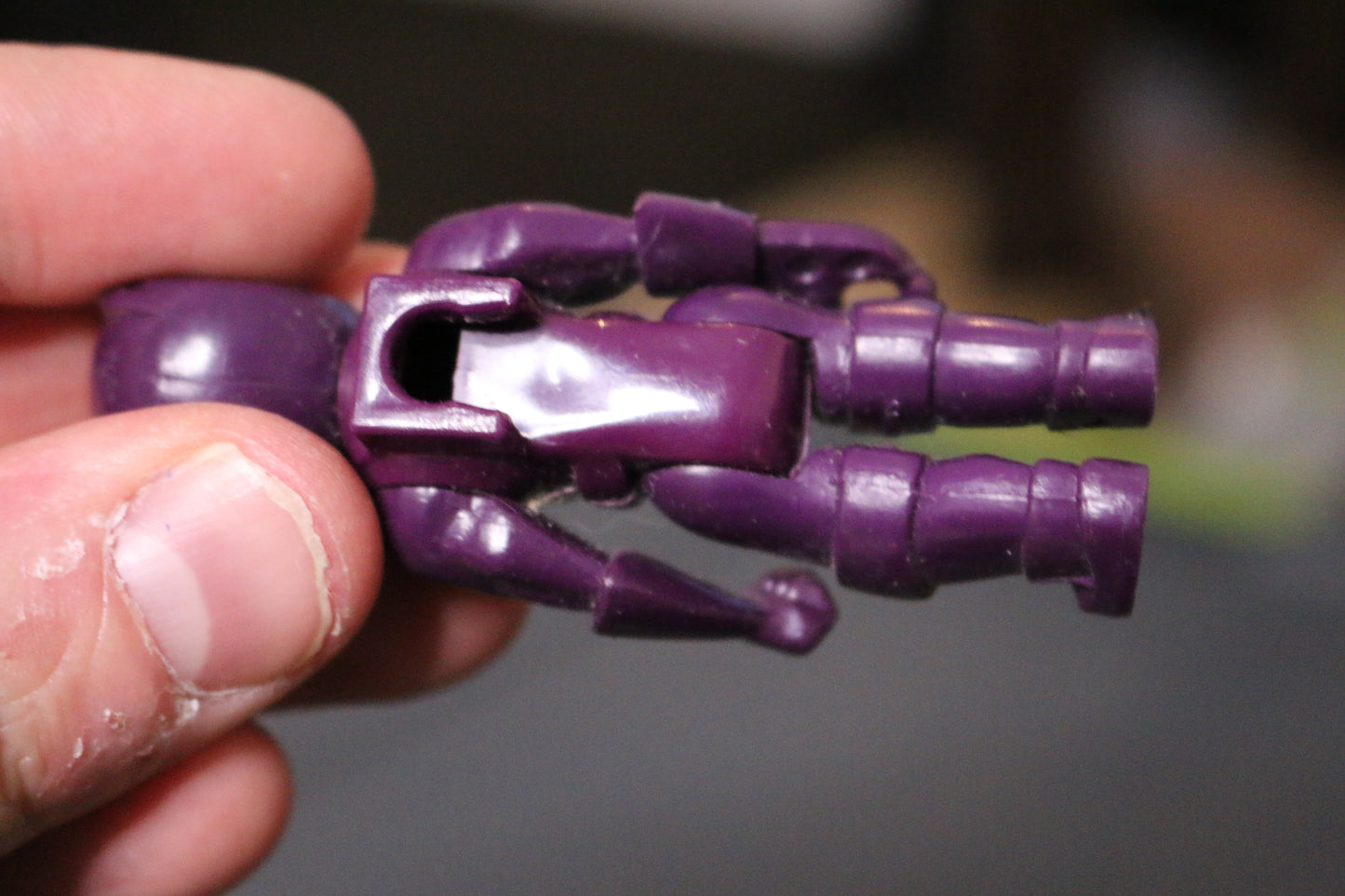 Fisher Price Alien Construx Figure Purple Yellow Eyes Connect Vintage 1984