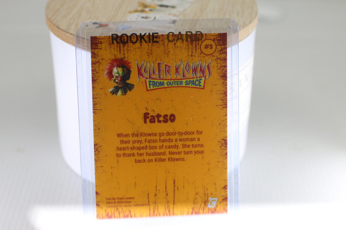 Killer Klowns from Outer Space Fatso Rookie Trading Card #3 silver foil