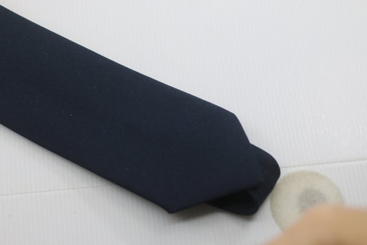 100% polyester made in Canada CA 00472 dark Blue slim tie