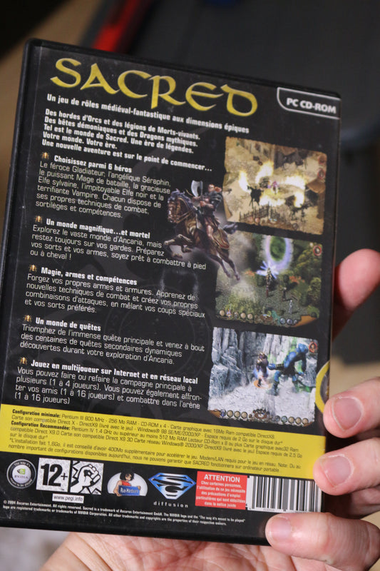Sacred Pc Cd-Rom Edition Fr Video Game French Français In Box