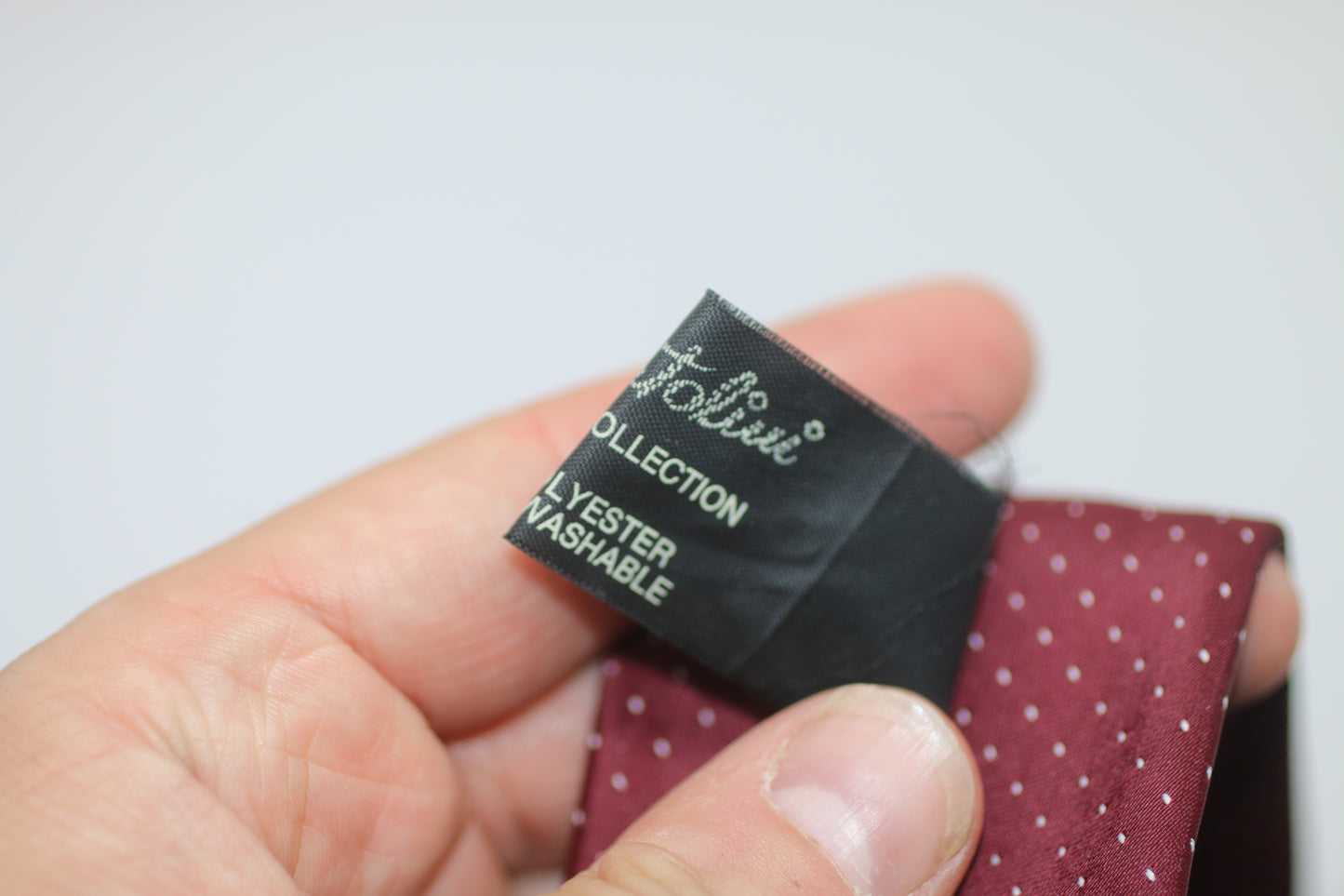 Batolini colletion 100% Polyester Red w/ white dot tie