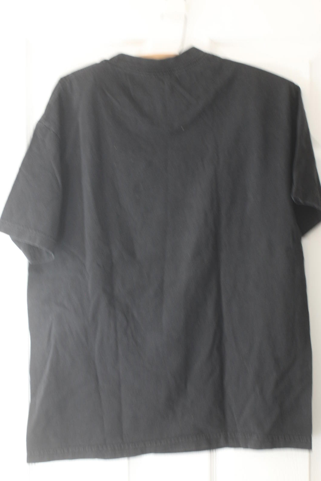 tar Wars Graphic T-Shirt Black Darth Vader Faded Print Large