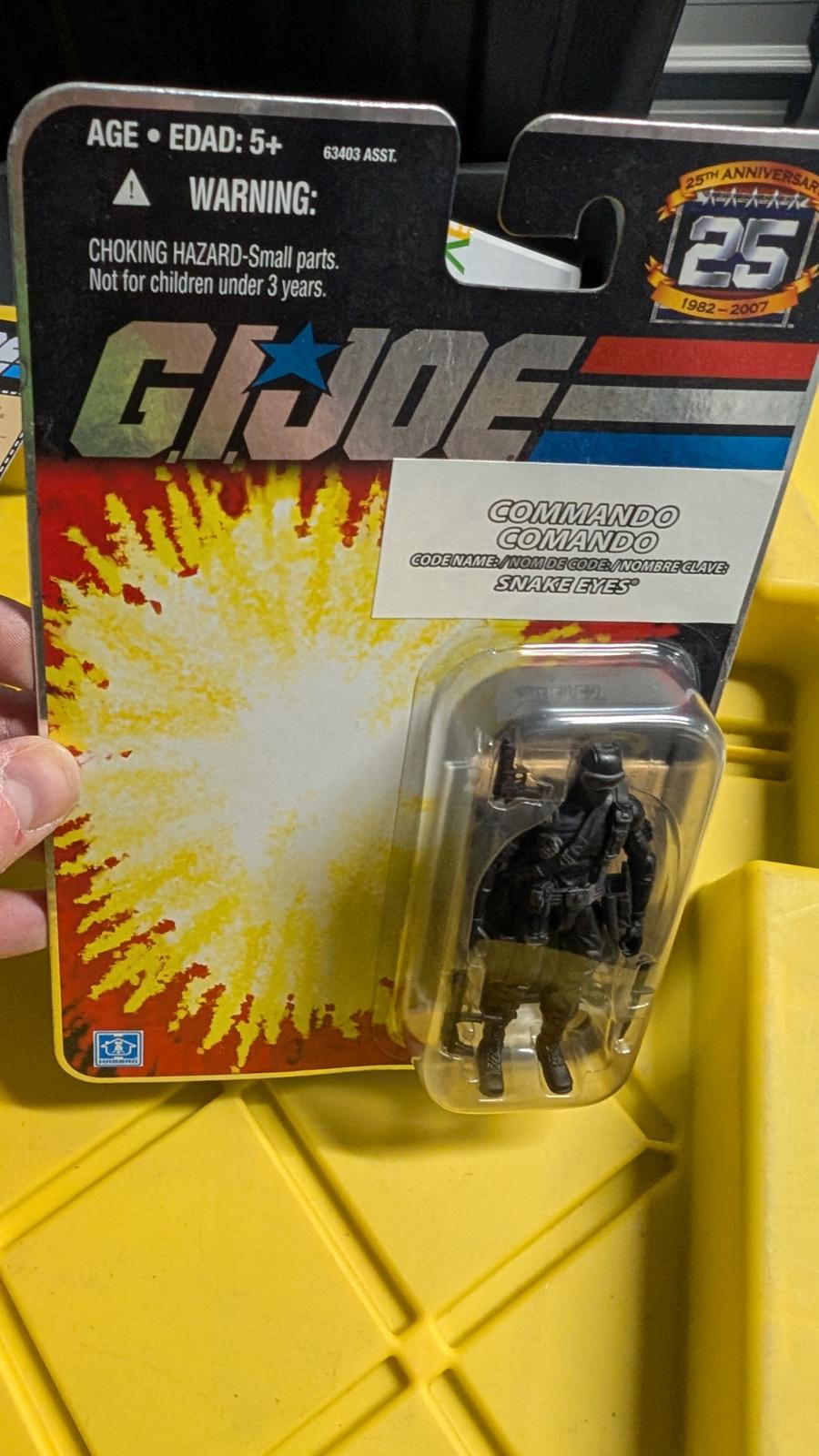 Hasbro GI Joe 25th Anniversary Commando "Snake Eyes" Action Figure SEALED MOC