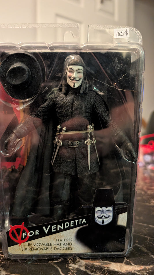 V FOR VENDETTA Reel Toys 7.5" NECA DC Comics 2006 Removable FACTORY SEALED