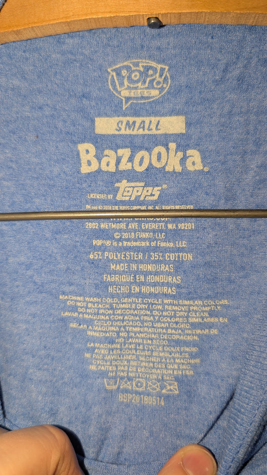 Bazooka Joe Club T-Shirt Blue Small Pop! Tees Topps Bubble Gum Official funko pop!