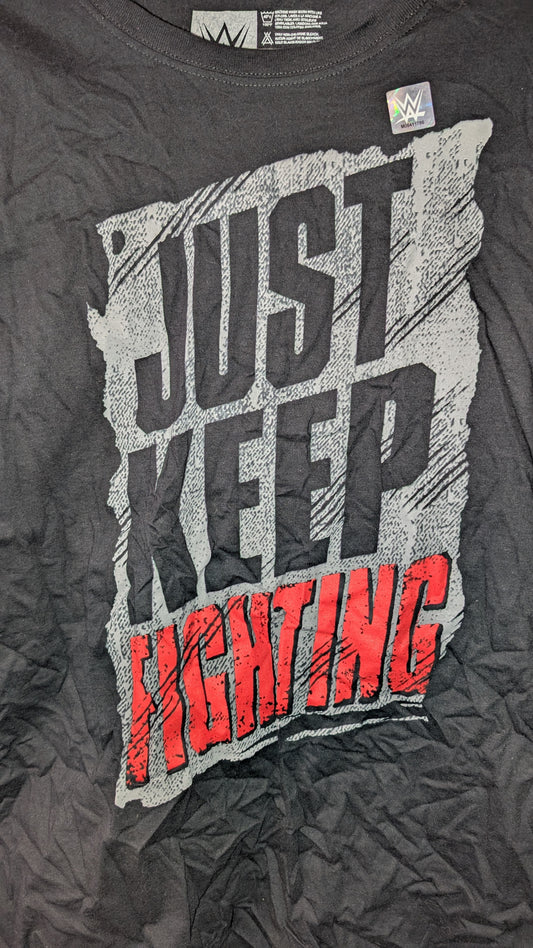 WWE Authentic “Just Keep Fighting” KO Kevin Owens T-Shirt Black XL Official