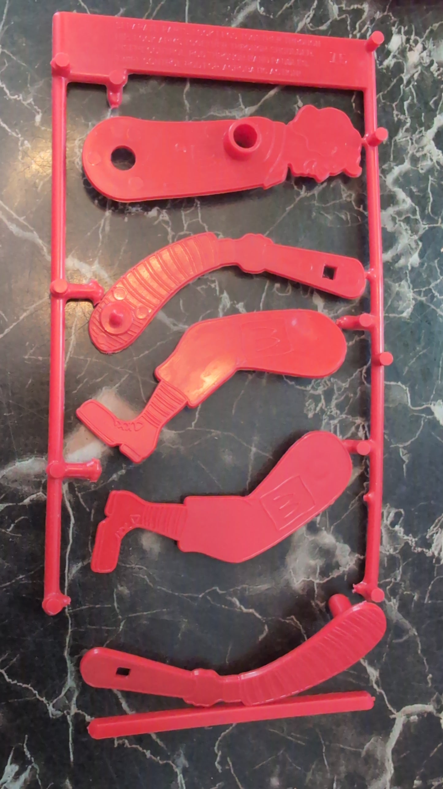 McDonald’s Acrobate 1987 Canada Happy Meal Toy RED Unassembled Uncut Sprue