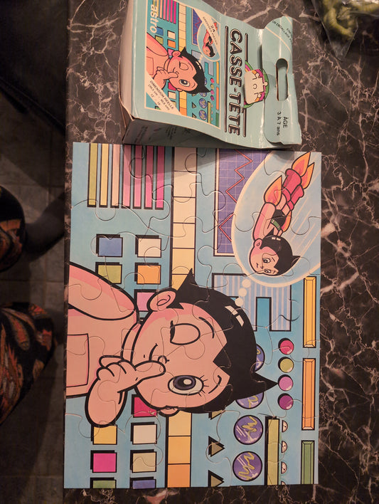 Rare Vintage 1985 Astro Boy Puzzle Promo-Jeu Radio Canada 12" x 16" toys