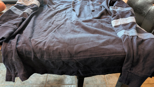 Tommy Hilfiger Classic Fit Hoodie Henley Pullover Navy Blue XXL