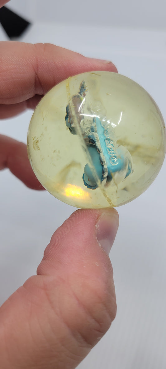 Vtg Pokémon Vaporeon Power Bounce Toy Rubber Bouncy Ball w figure inside Bouncer