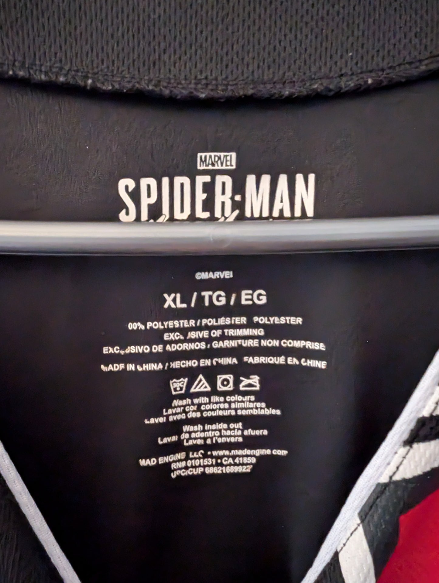 Spider-Man Men's Morales Icon Short Sleeve Baseball Jersey 202 XL shirt