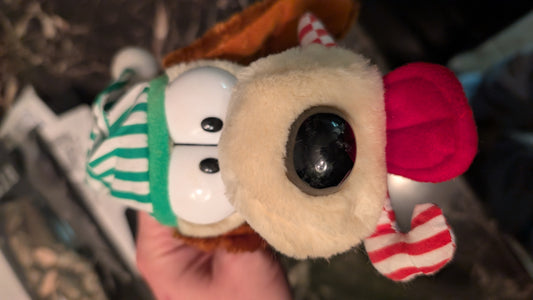 12" VINTAGE 1983 GARFIELD ODIE CHRISTMAS PUPPY DOG W CANE STUFFED Dakin PLUSH