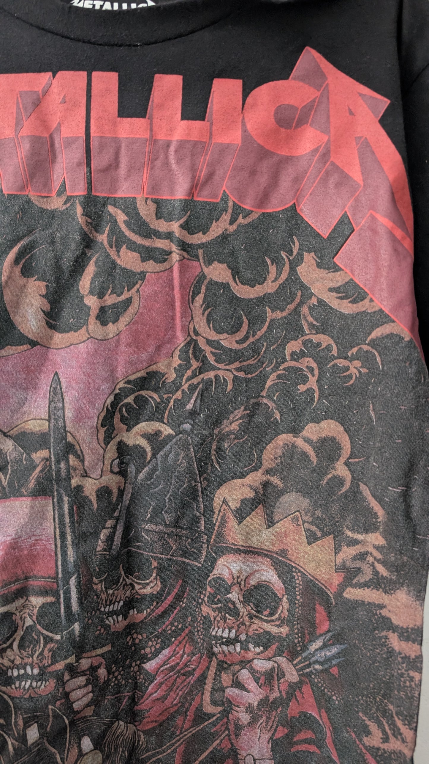 Metallica Graphic T-Shirt Black Size Small Licensed Band Tee 2021 Skull Rider Art