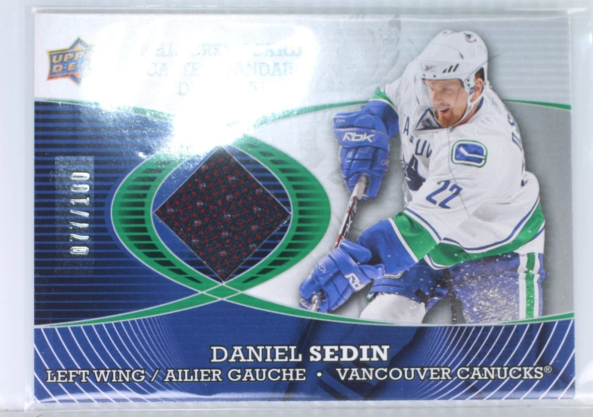 Daniel Sedin 2008 Upper Deck McDonald’s NHL Jersey Card 77/100 Game Used Canucks