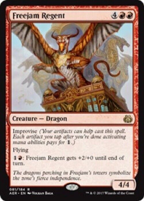 MTG 1x Freejam Regent Aether Revolt Card MTG Magic the Gathering Omniphustoys MTG 1x Freejam Regent Aether Revolt Card MTG Magic the Gathering Omniphustoys