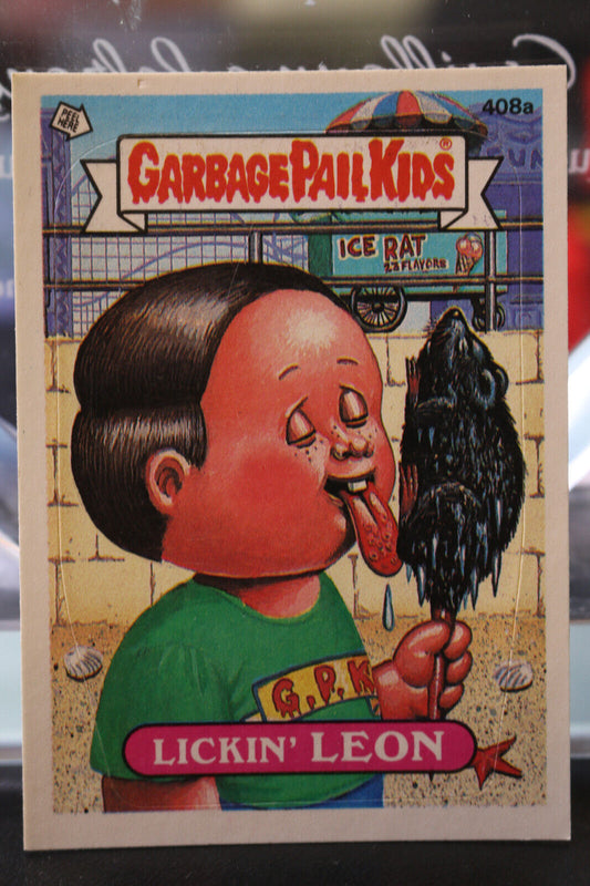 1987 Garbage Pail Kids 408A Lickin Leon Original Series 9 Gpk #2