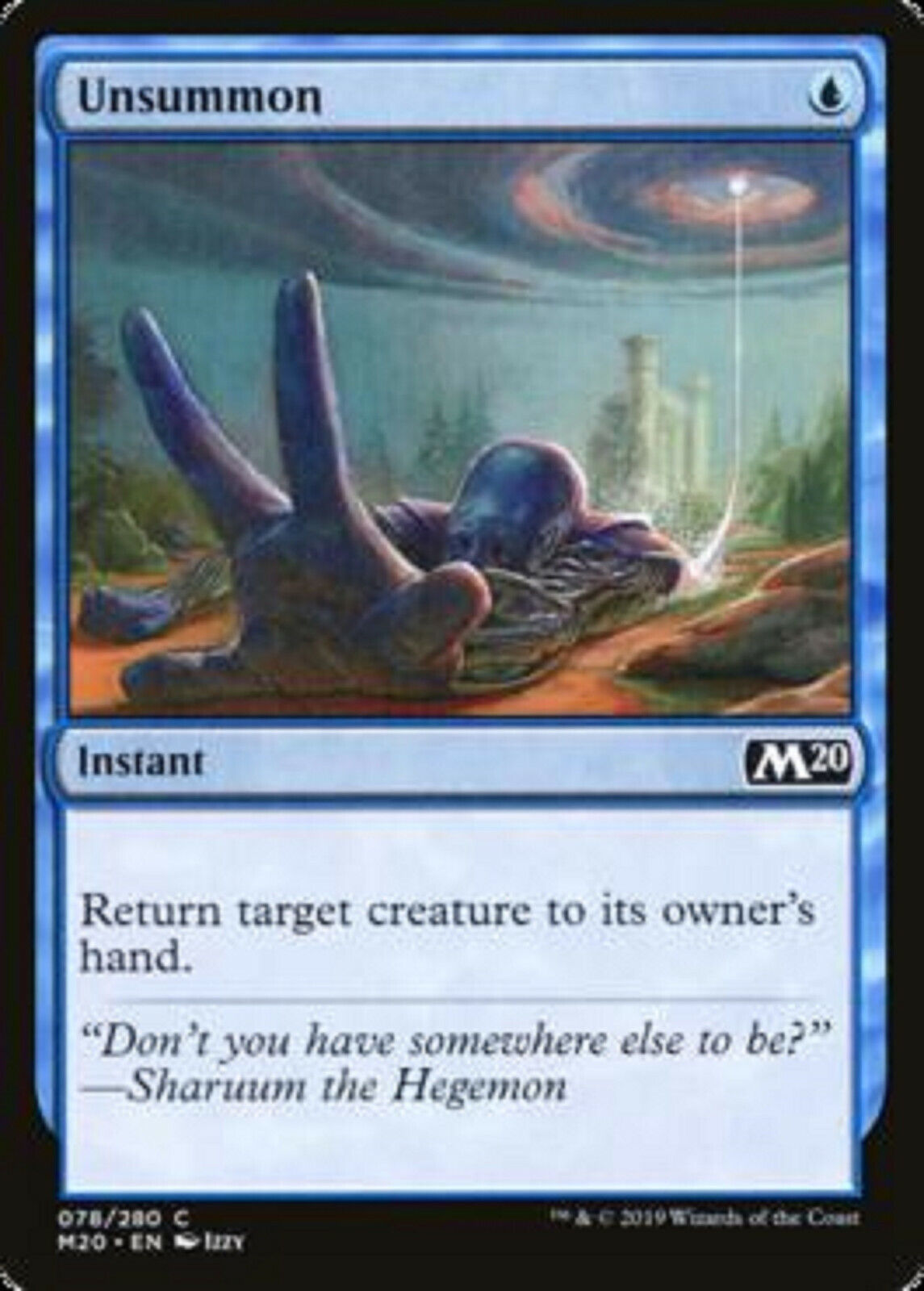MTG MTG 4x Unsummon Core Set 2020 card Magic The Gathering