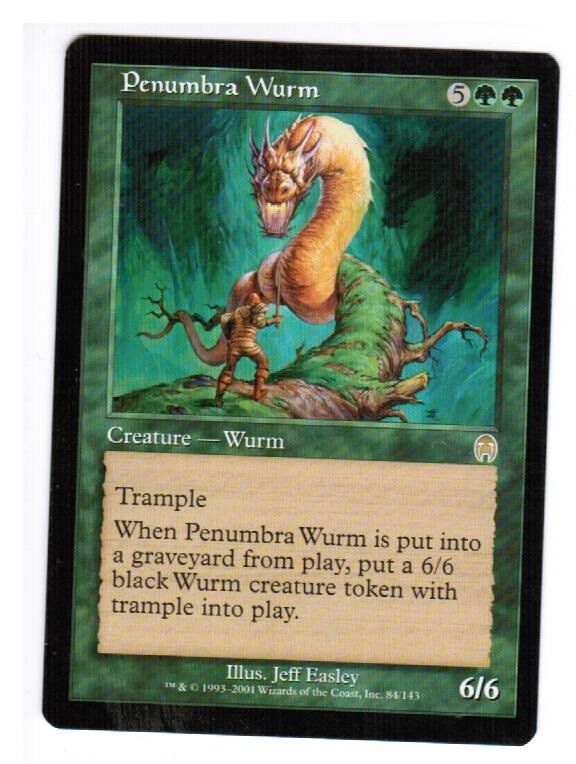 MTG Penumbra Wurm Apocalypse MTG NM Magic the Gathering Commander