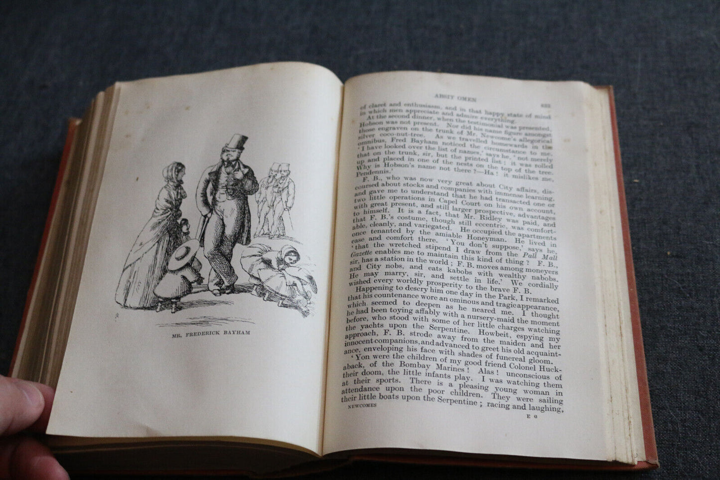 The Newcomes William Makepeace Thackeray 1850 Hardcover Book Vintage Antique