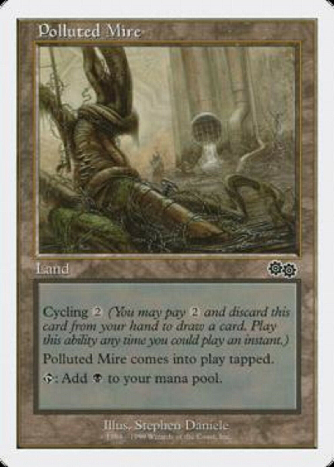 MTG MTG 1x Polluted Mire Battle Royale Box Set Magic the gatherine card