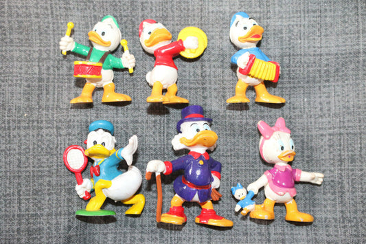 Vintage Ducktales 2" Pvc Bully Figure Lot Scrooge Mcduck Huey Duck Tales Toys