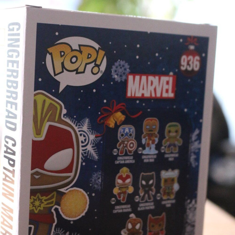 #936 Gingerbread Captain Marvel Funko Pop! Figure Toy