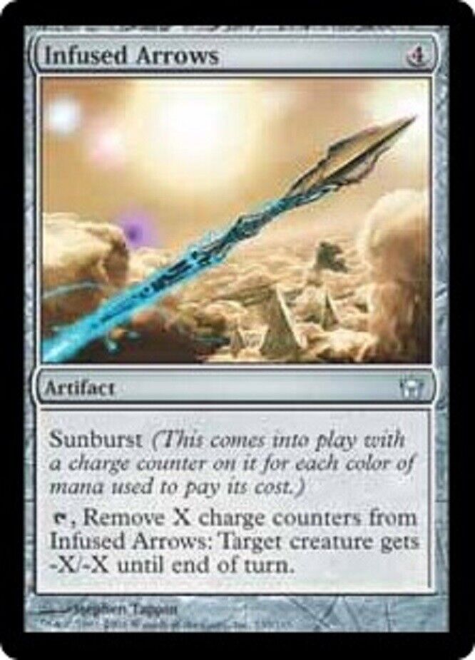 MTG MTG 1x Infused Arrows 5DN Fifth Dawn Card Magic The Gathering Paup Omniphustoys MTG MTG 1x Infused Arrows 5DN Fifth Dawn Card Magic The Gathering Paup Omniphustoys