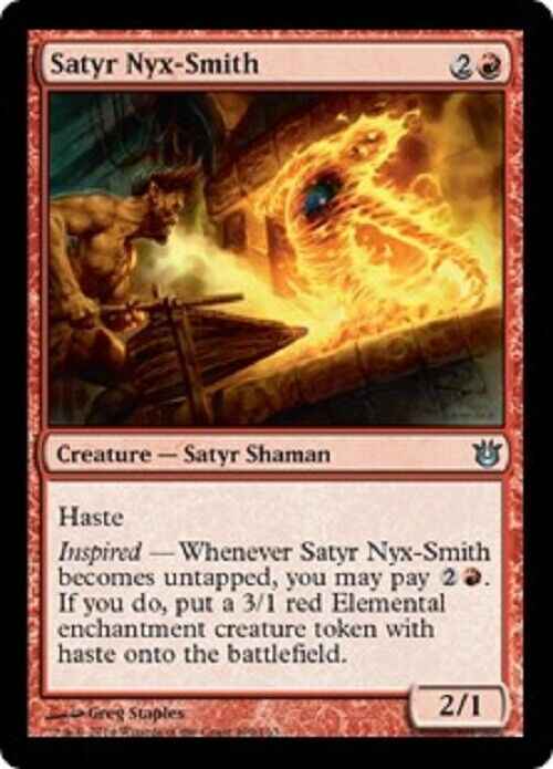 MTG 1x Satyr Nyx-Smith Born of the Gods MTG Magic the Gathering card