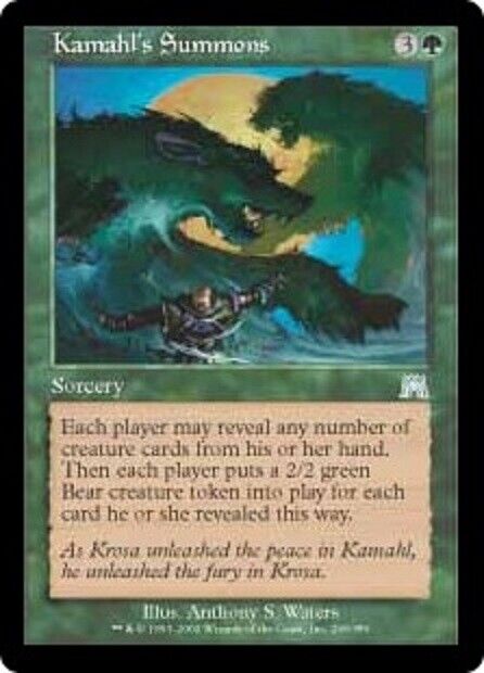 MTG MTG 1x Kamahl's Summons Onslaught Card Magic The Gathering pauper