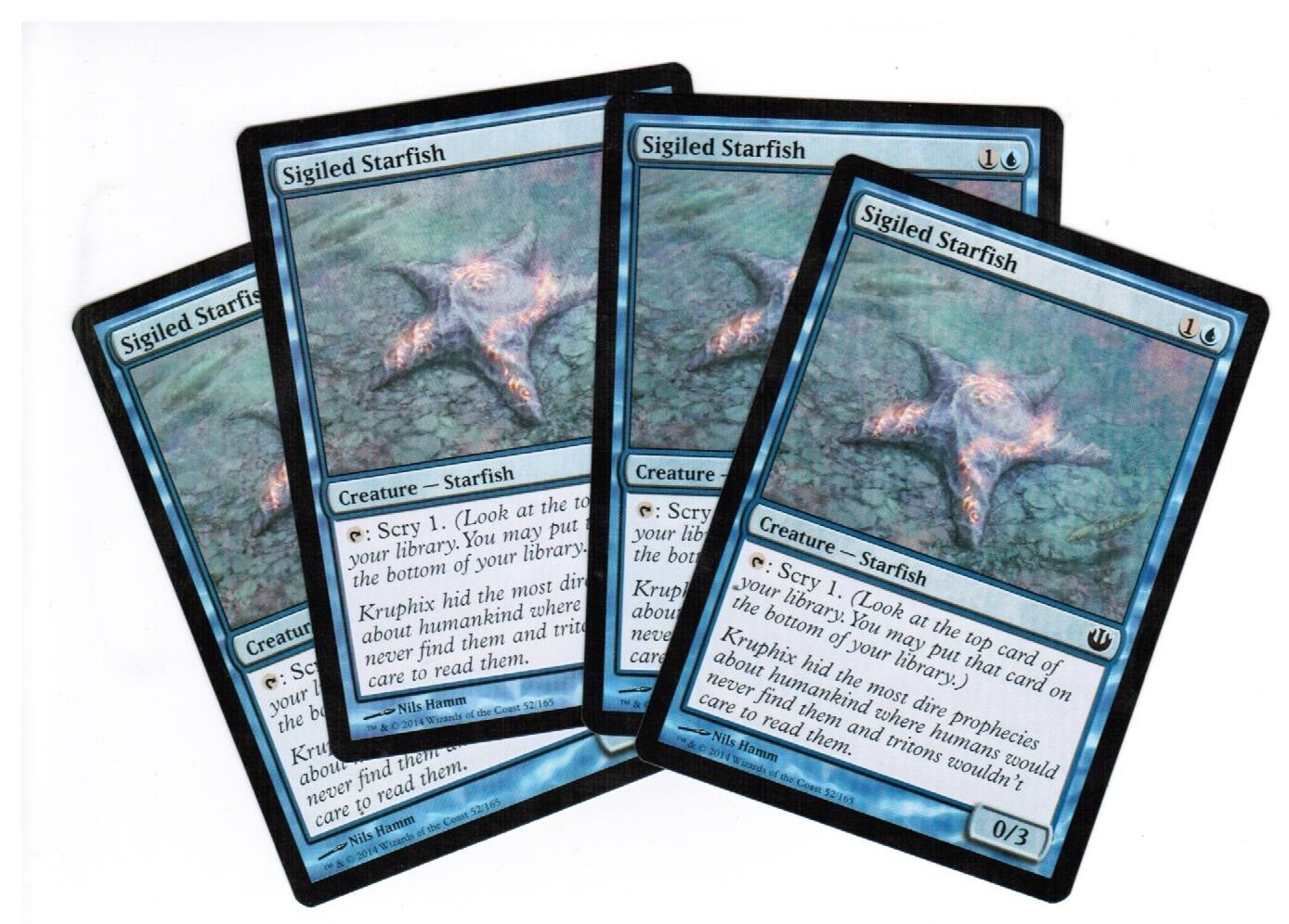 MTG MTG Sigiled Starfish Journey into Nyx X4 4x Magic the GAthering cards