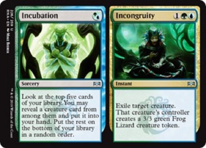 MTG 2x Incubation // Incongruity Ravnica Allegiance Unplayed NM Card –  Omniphustoys