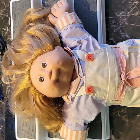 Vintage Cabbage Patch Kid/Cornsilk Blond Hair Htf Brown Eyes Doll 1986 Xavier