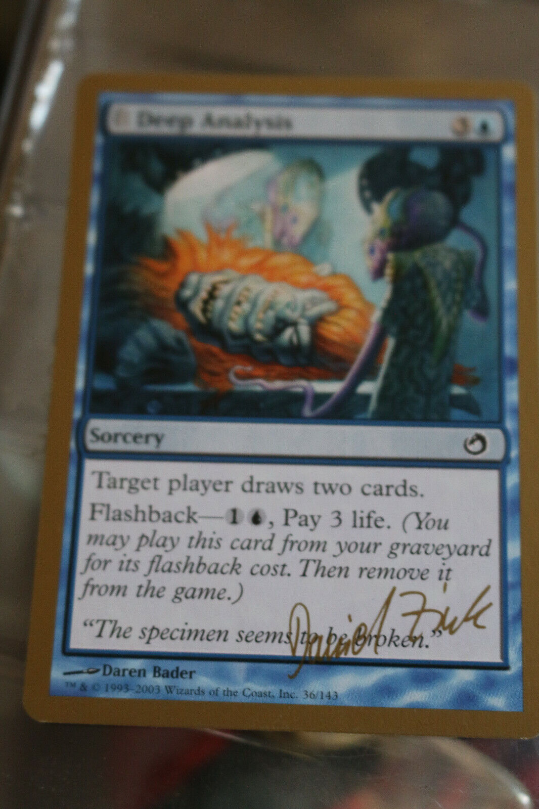 MTG Deep Analysis Daniel Zink SB World Championship Decks 2003 card MT Omniphustoys MTG Deep Analysis Daniel Zink SB World Championship Decks 2003 card MT Omniphustoys