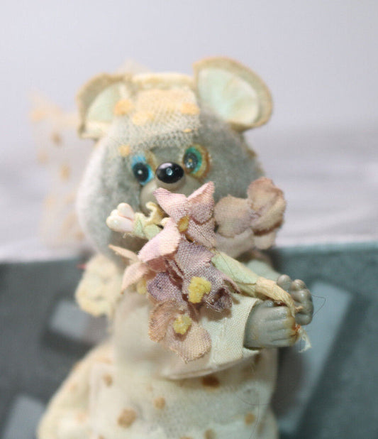 Vintage 1980S Animal The Bride Bear Clinger Hugger Clip On Soft Plush Toy Hand