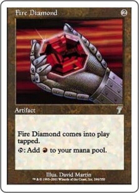 MTG 1x Fire Diamond Seventh Edition card MTG Magic the Gathering