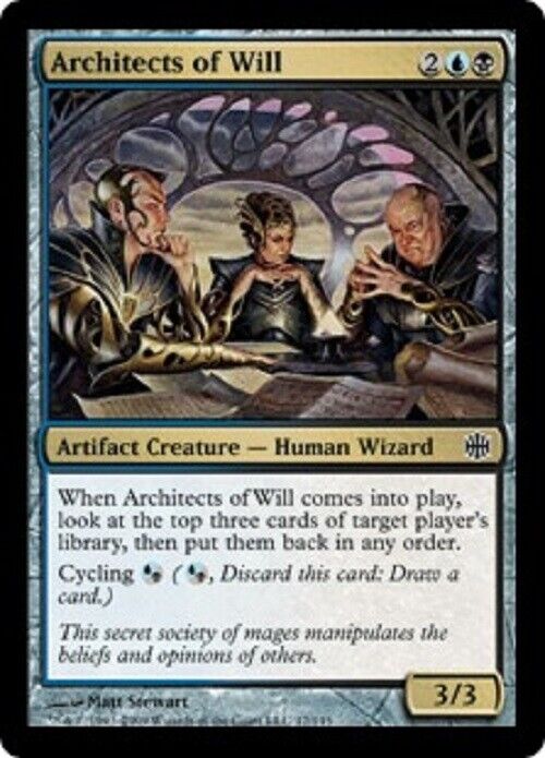 MTG MTG 1x Architects of Will Alara Reborn Human Wizard Card Magic The – Omniphustoys