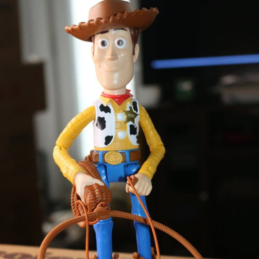 Disney Pixar Mattel Toy Story 4 Fully Posable Woody Figure Toy W/ Lasso + Hat 9”