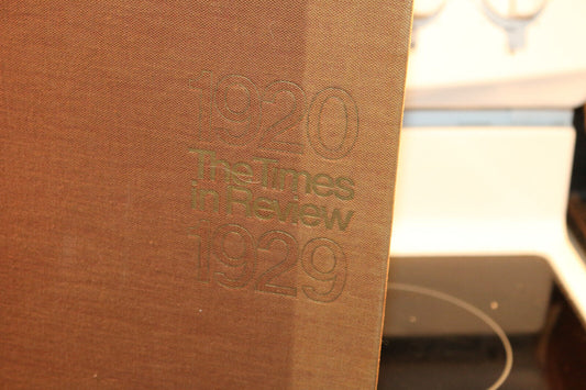 The New York Times Decade Heavylarge Book Times In Review 1920-1929 Vintage Rare