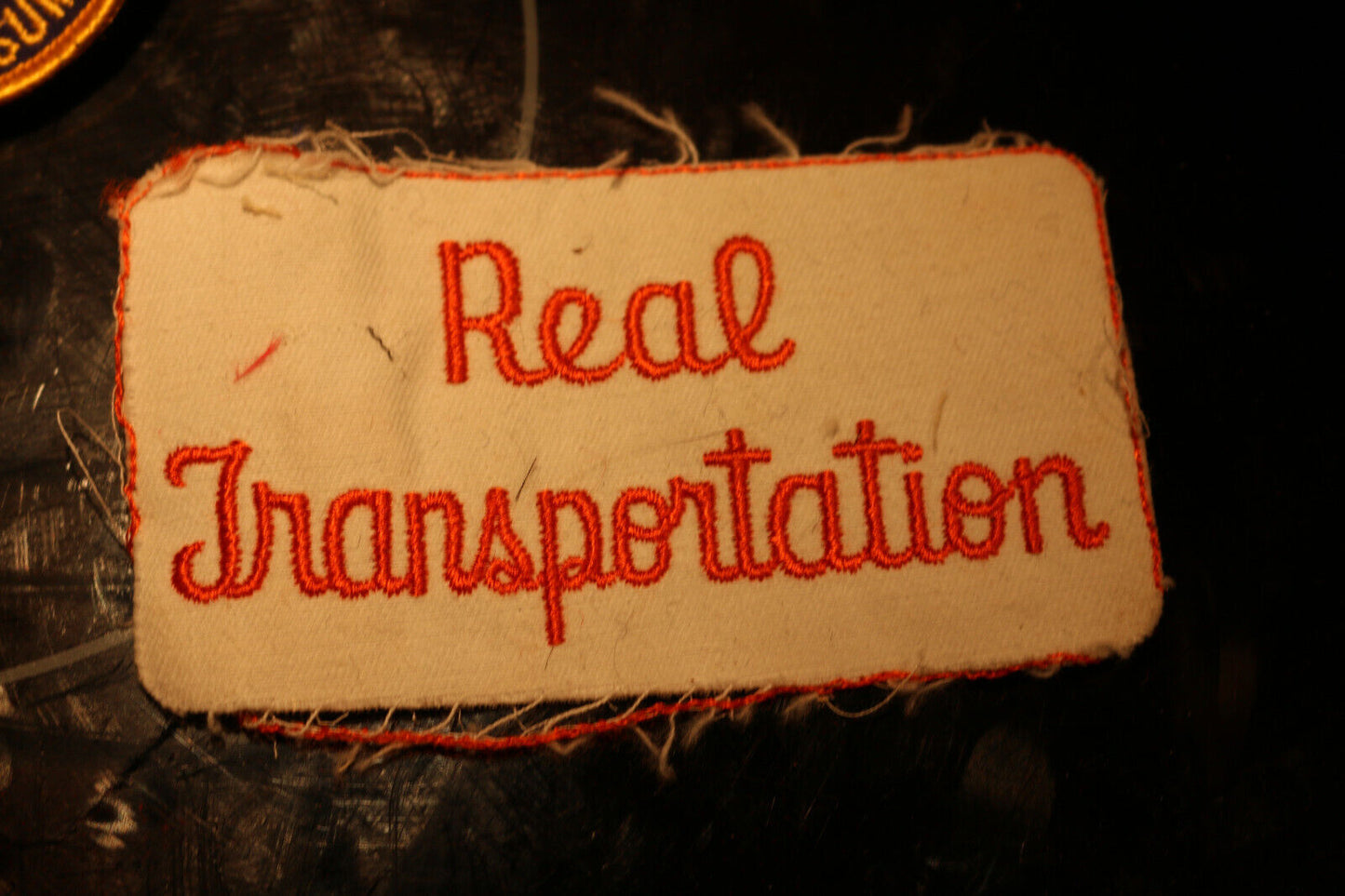 Vintage Shoulder Patche Souvenir Real Transportation