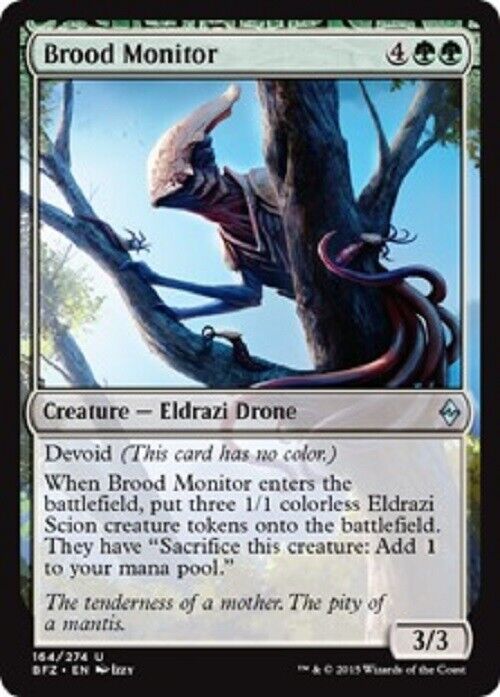 MTG MTG 1x Brood Monitor BFZ Battle for Zendikar Card Magic The Gathering