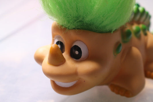 Vintage Trendmasters Dinosaur Troll Doll 3" X 6" Stegosaurus Figure Vtg Toy Rare