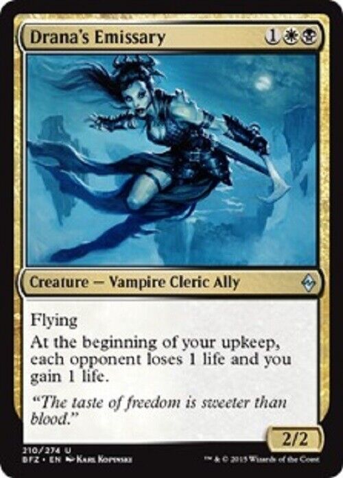 MTG MTG 1x Drana's Emissary BFZ Battle for Zendikar Card Magic The Gathering