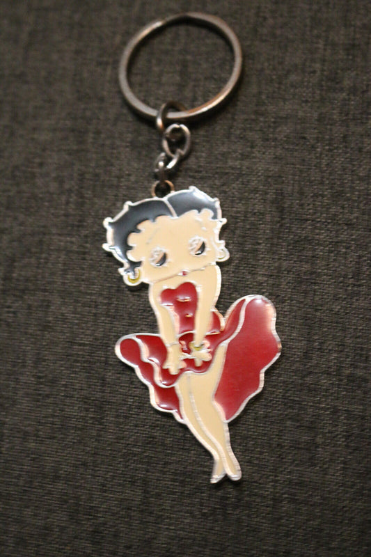 Betty Boop Red Beaded Keyring Key-Chain Figure