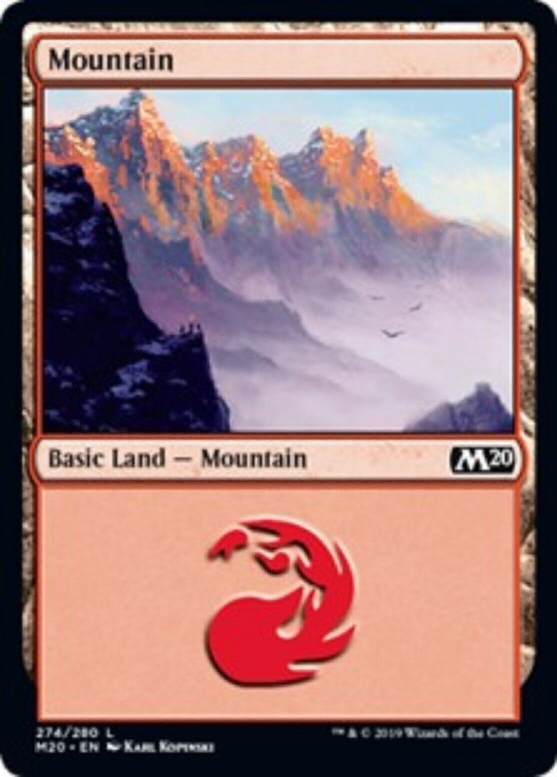 MTG MTG 4x Mountain 274 Land Core Set 2020 cards Magic The Gathering