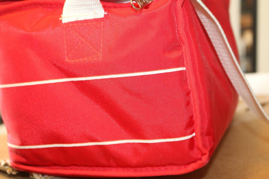 ✨Vintage Red Sico Soft Cooler Bag Retro King Of Beers Red Carry Strap Zipper✨