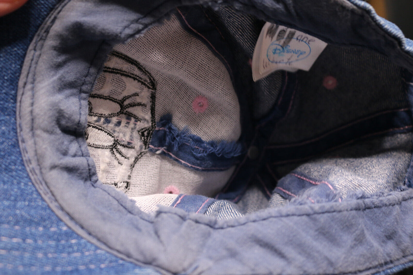 Disney Minnie Mouse Denim Cap Rare Baseball Hat Cap 21550A