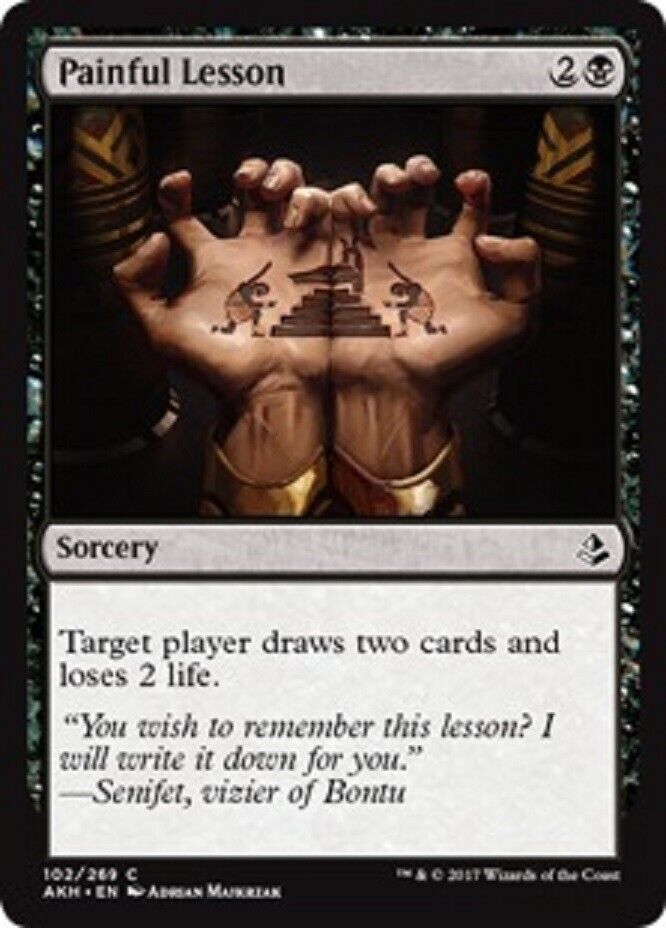 MTG MTG 4x Painful Lesson Amonkhet cards Magic The Gathering